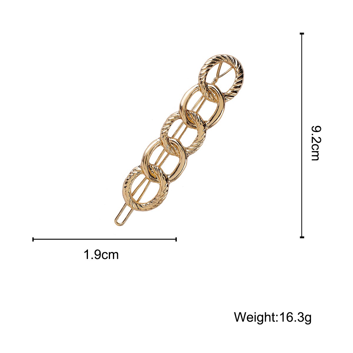 AENSOA Donne di Modo Clip di Capelli del Metallo Catena di Accessori della Clip di Capelli Spille Copricapi Barrettes Hairband Catena Forma