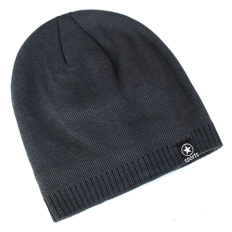 Stjärna vintermössa lägg till päls varma mössor mössa baggy skullies stickad mössa för män kvinnor skidsport mössor keps