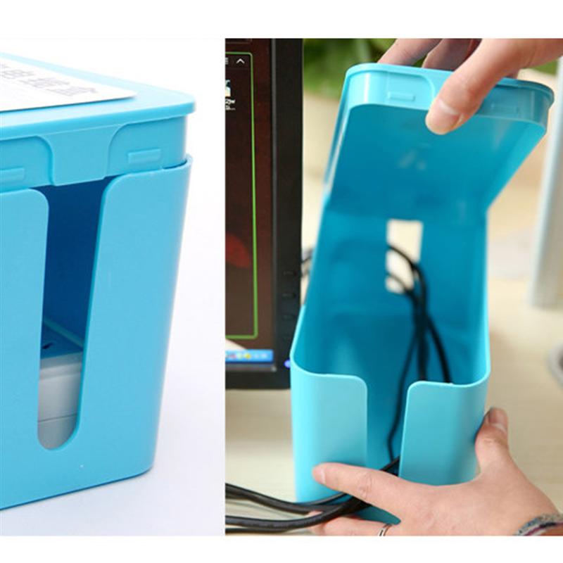 Caja de almacenamiento de plástico para cables de alimentación