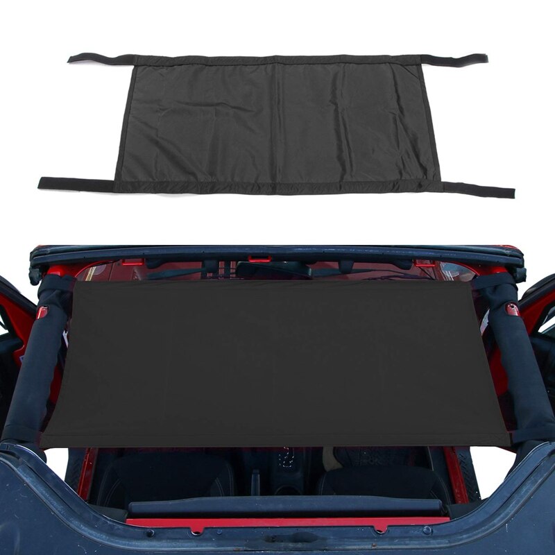 Car Roof Hammock Top Rest Bed for Jeep Wrangler Yj, Tj, Jk, Jku, Jl, Jlu 1987 2-Door and 4-Door Durable Firm Expand Space L