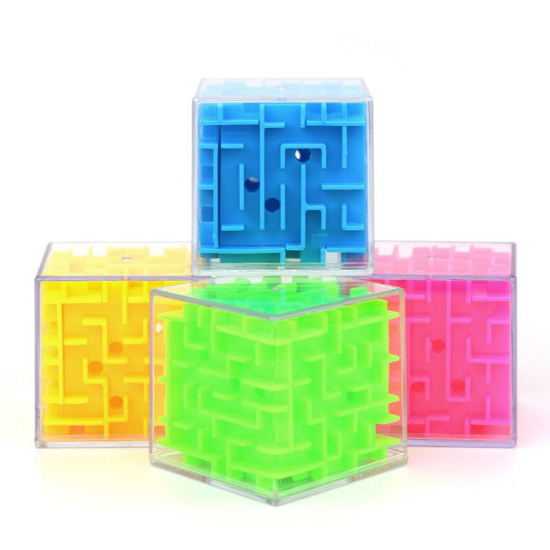 Speelgoed Voor Tieners 3D Doolhof Magische Kubus Puzzel Transparante Zeskantige Speed Cube Rollende Bal Game Cubos Doolhof Kinderen educatief