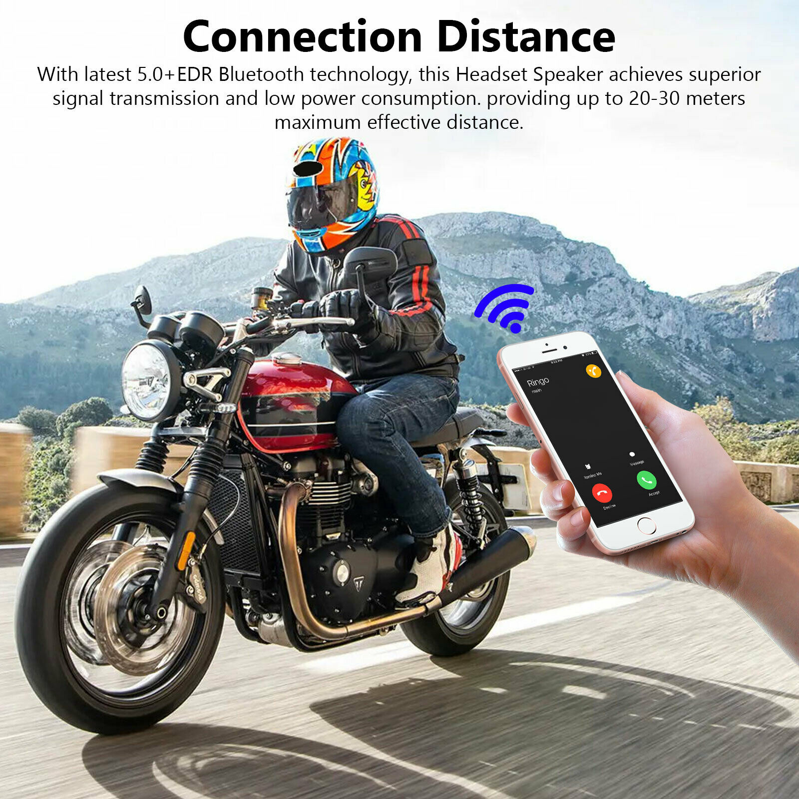 Motorsykkel hjelm headset trådløs bluetooth 5.0 hodetelefon høyttaler moto handsfree stereo øretelefon hjelm hodetelefoner  mp3 høyttaler