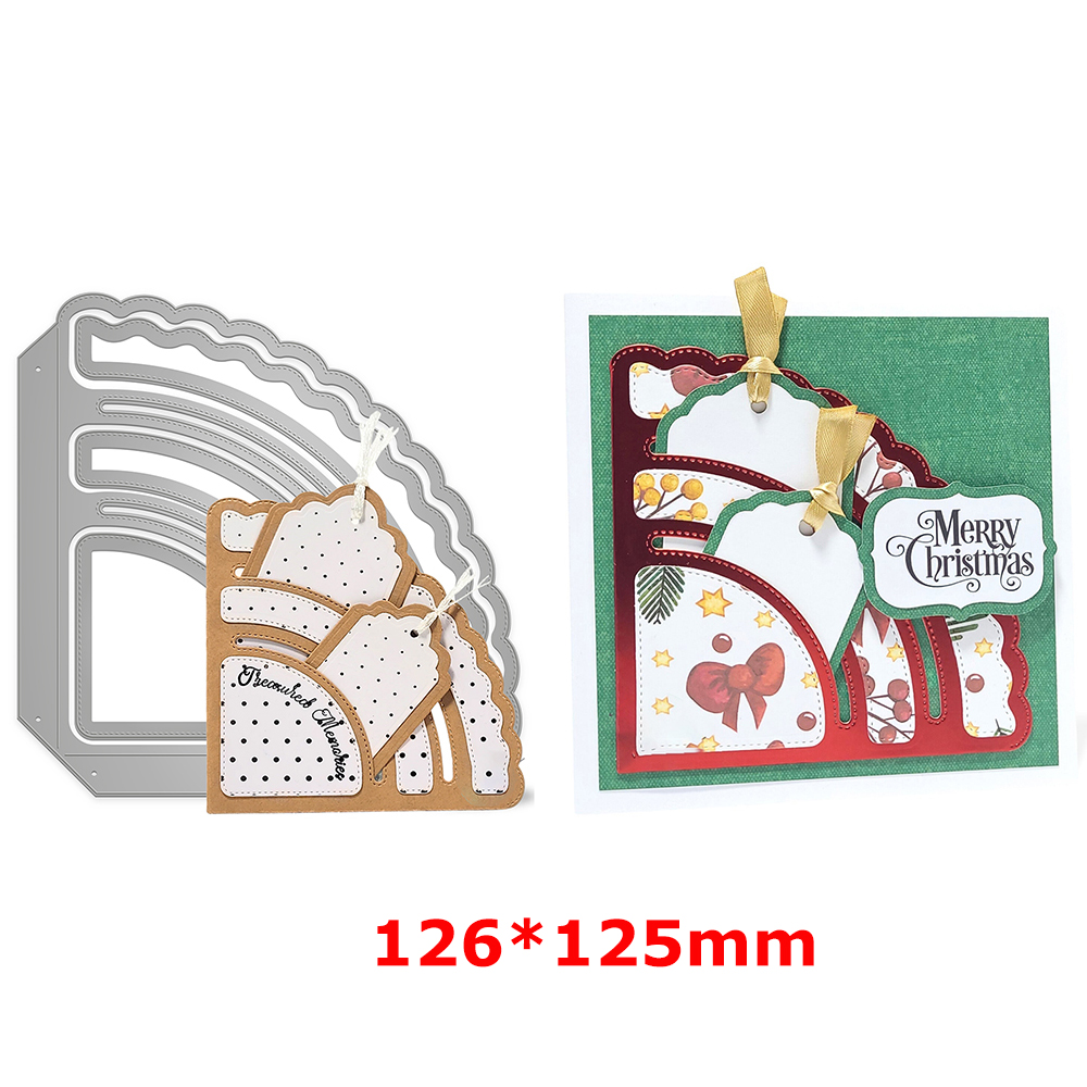 Metal Cutting Dies Pull-out Corner Pocket Slot Edge Frame for DIY Scrapbooking Album Decorative Paper Card Die Making Template: DEEP BLUE