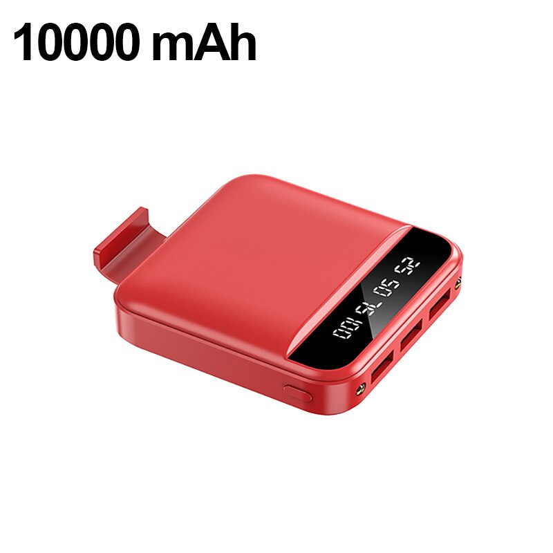 PINZHENG 20000mAh Banca di Potere Per il iPhone Xiaomi Samsung Batteria Esterna Portatile Poverbank Caricatore 10000mAh Mini Banca di Potere di Caso: Red 10000mAh