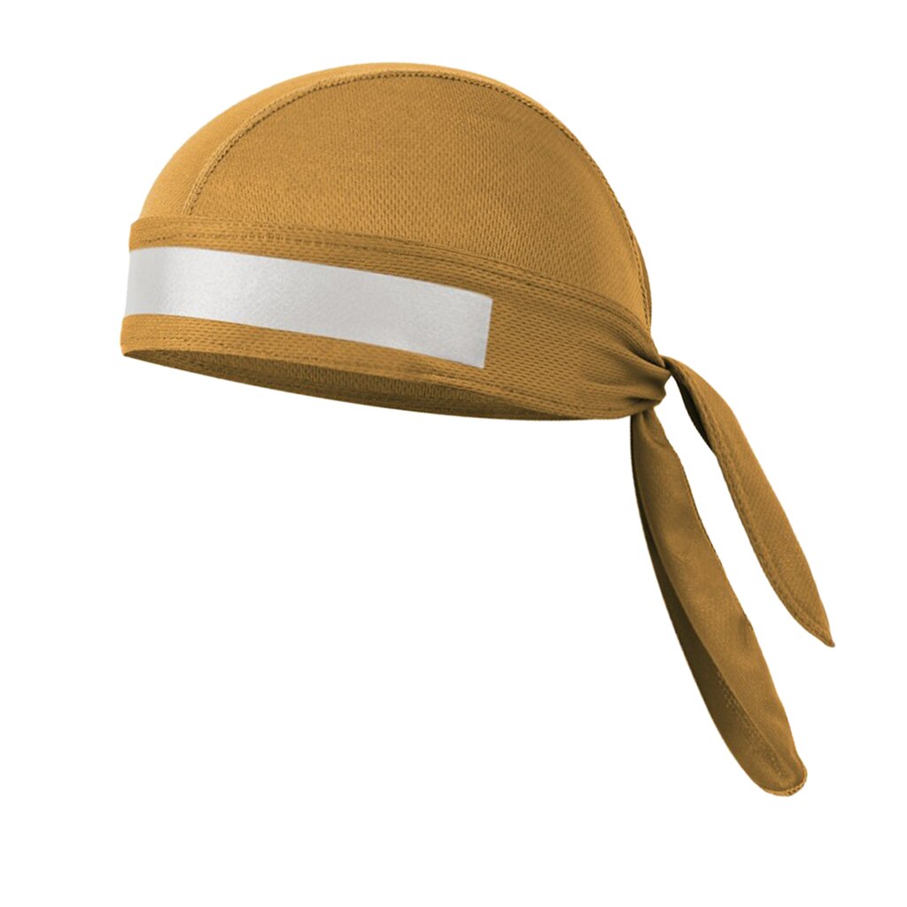 Gorra reflectante de Calavera, gorro Bandana con forro transpirable: Amarillo
