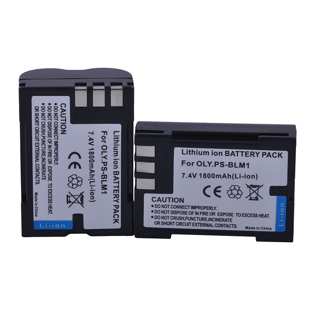 PowerTrust 2Pcs PS-BLM1 BLM1 BLM-1 Battery for Olympus C-5060, C-7070, C-8080, E-1, E-3, E-30, E-520, EVOLT E-300, E-330, E-500,: 2Battery