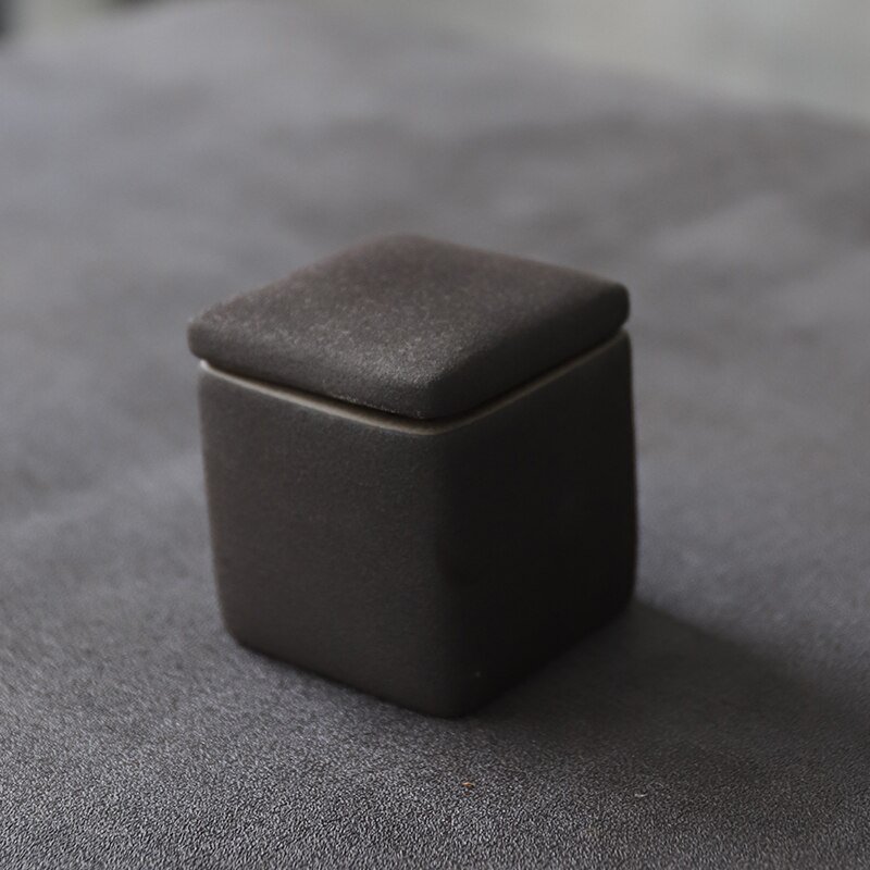 LUWU black crockery ceramic tea caddies porcelain tea canisters storage tea or food
