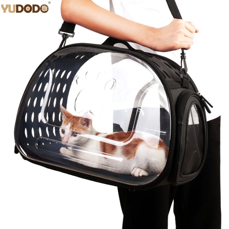 S/L Transparante Vouwen Kat Carrier Outdoor Reistas Voor Kleine Honden Puppy Cat Clear Zichtbaar Carrying Box