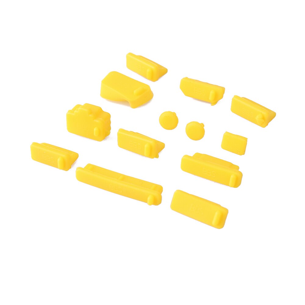 Connecteur Anti-poussière en Silicone coloré pour ordinateur portable offre spéciale, 13 pièces, accessoire de bureau pour ordinateur de universel bouchon couvercle: YELLOW