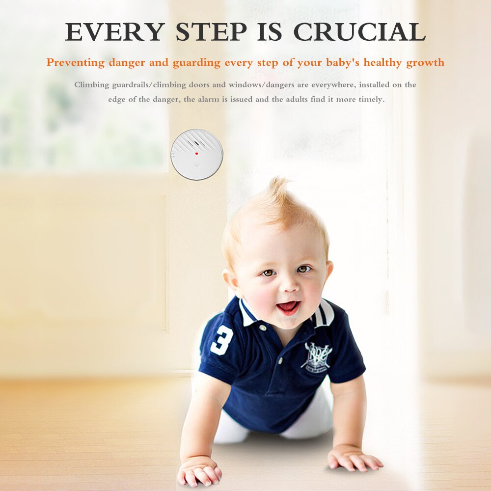 Wireless Door Window Sensors Alarm Entry Vibration Sensor Alert Home Safe Break Sensor Alarm 125db Loud Vibration Sensor Monitor