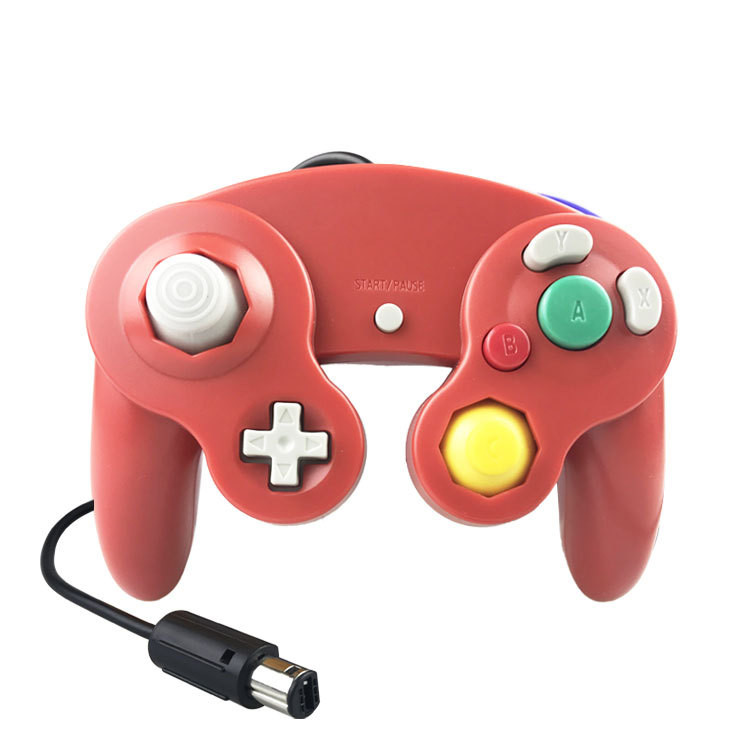 DATA FROG Classic Wired Controller Joypad Joystick Gamepad For Nintend For Gamecube Controller For Wii Vibration Gameing: Red