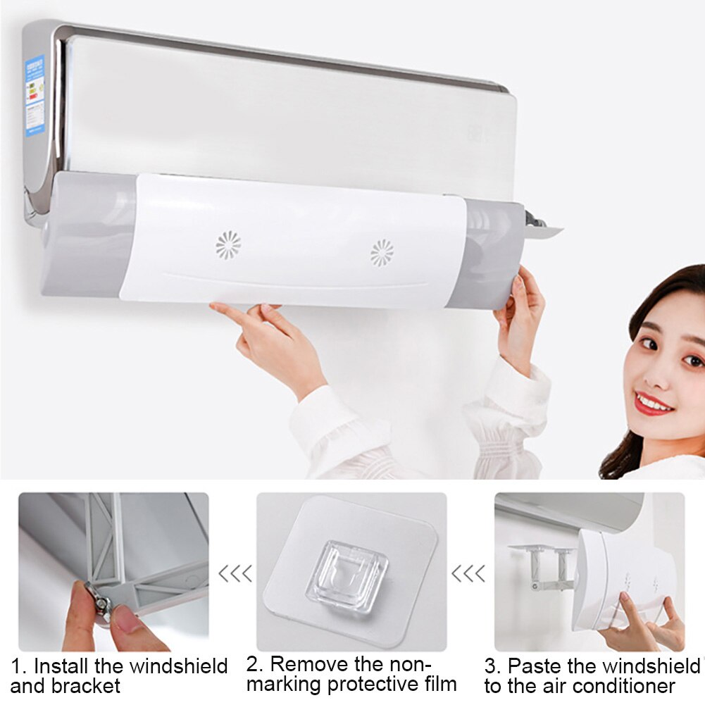 Retractable Anti Direct Blowing Air Conditioner Vent Shield Cold Wind Deflector