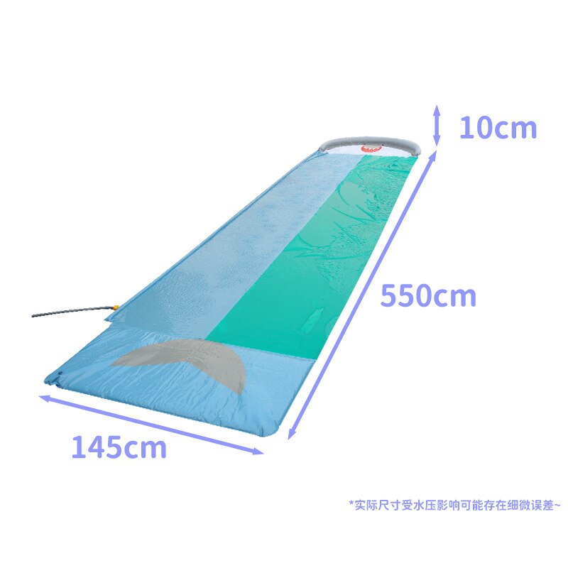 Shark Surf Waterglijbaan Kinderen Zomer Gazon Slides Outdoor Tuin Achtertuin Fun Water Games Slider Spray Sprinkler Speelgoed 5.5X1.45M