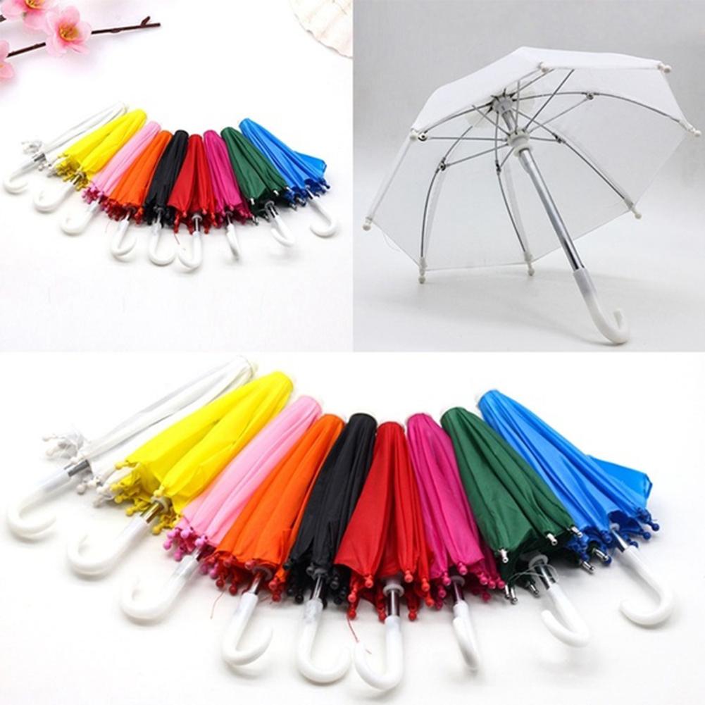 Mini Toy Umbrellas Doll's Toys Girls Doll Accessory Rain Umbrella Play Toy Photography Prop Cute Dollhouse Miniature Umbrella