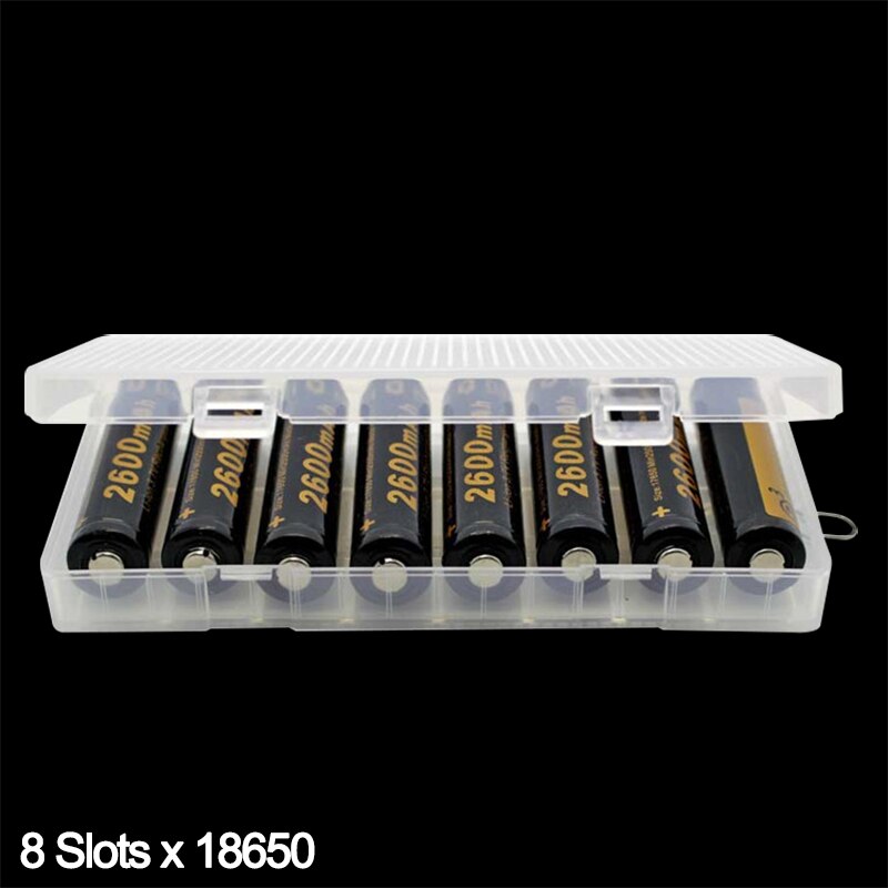 ALL IN Battery Case for 18650 26650 16340 Battery Holder Storage Box for 2 4 8 AA AAA Rechargeable Battery Container Organizer: For 8x18650