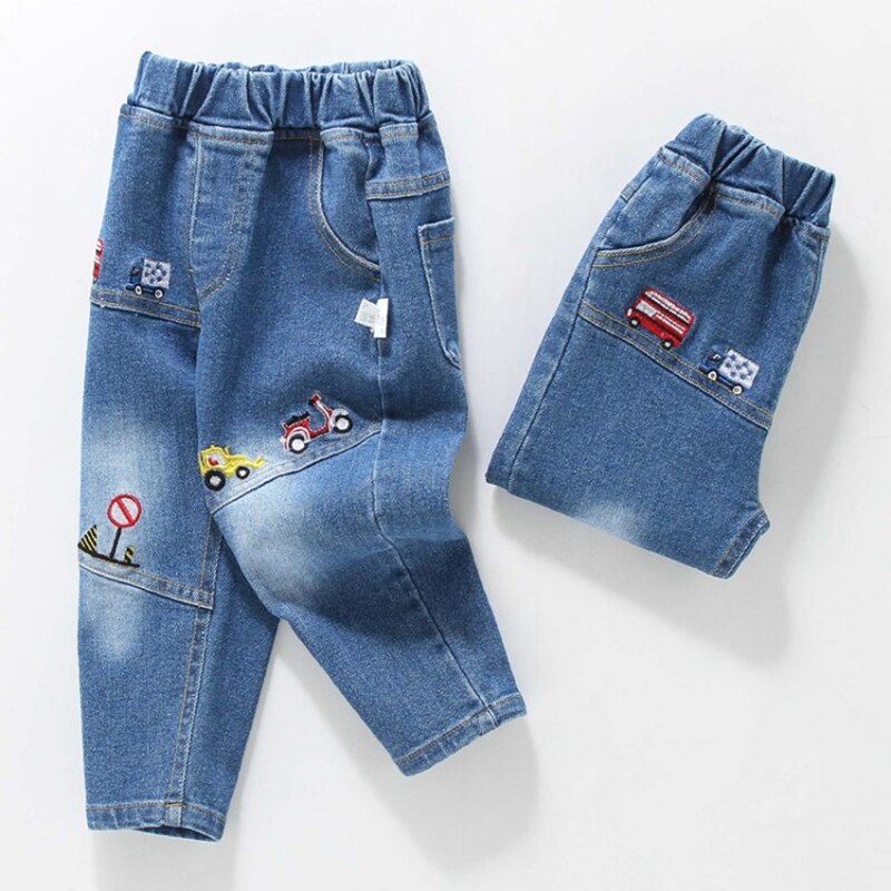 CROAL CHERIE Spring Car bambini bambini ragazzi Jeans pantaloni in Denim per adolescenti ragazze Jeans per bambini abbigliamento per bambini Jeans di moda