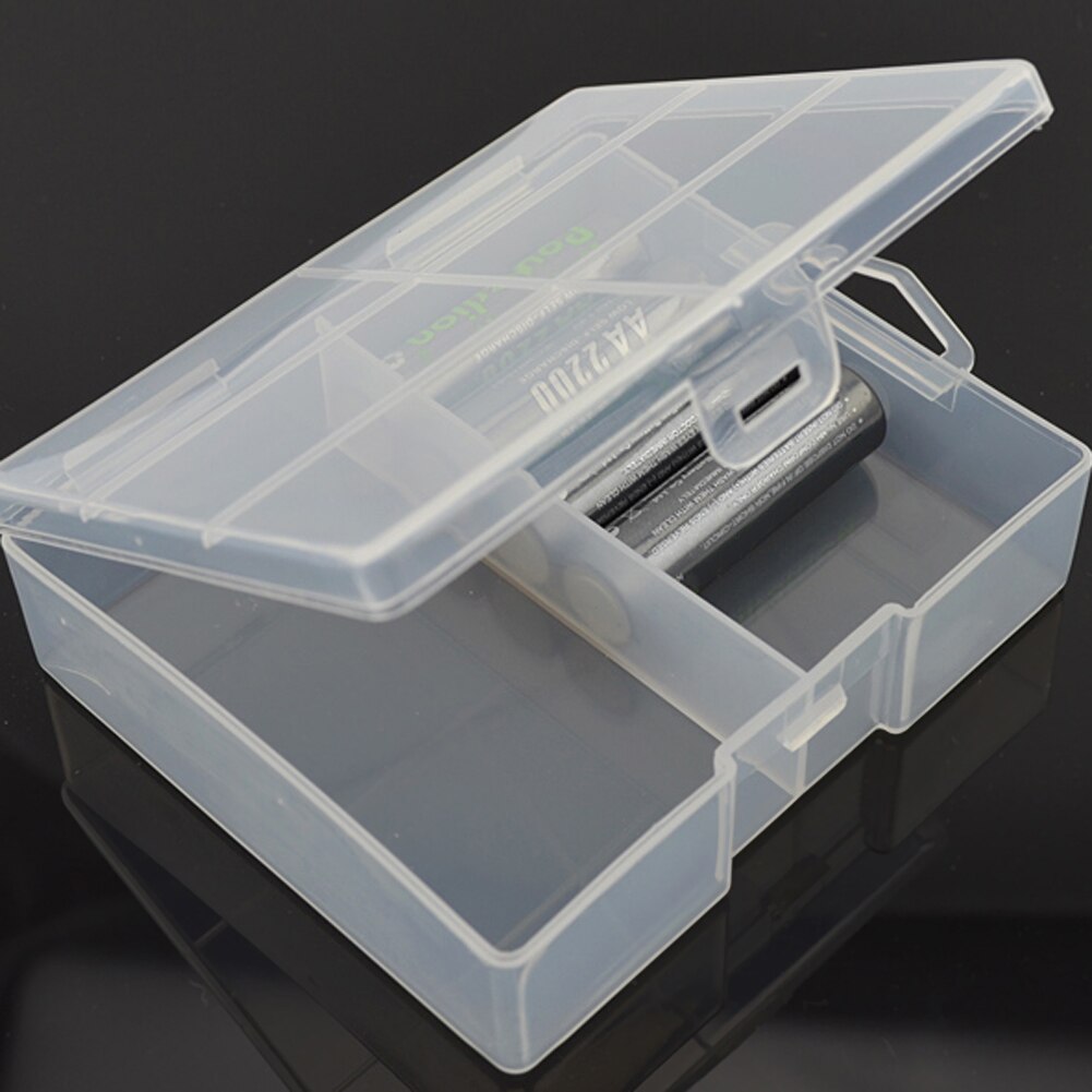 Case Safe Container Organizer Dry Battery Storage Box Holder Large Capacity Full Cover Hard Plastic Transparent Portable: AA