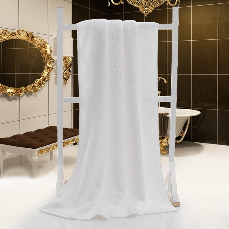 Stort badehåndklæde 70*140cm fortykket bomuldsbadehåndklæde og skønhedsterapeutisk håndklæde bomulds hvidt håndklæde til skønhedssaloner eller hoteller: 35 x 75cm