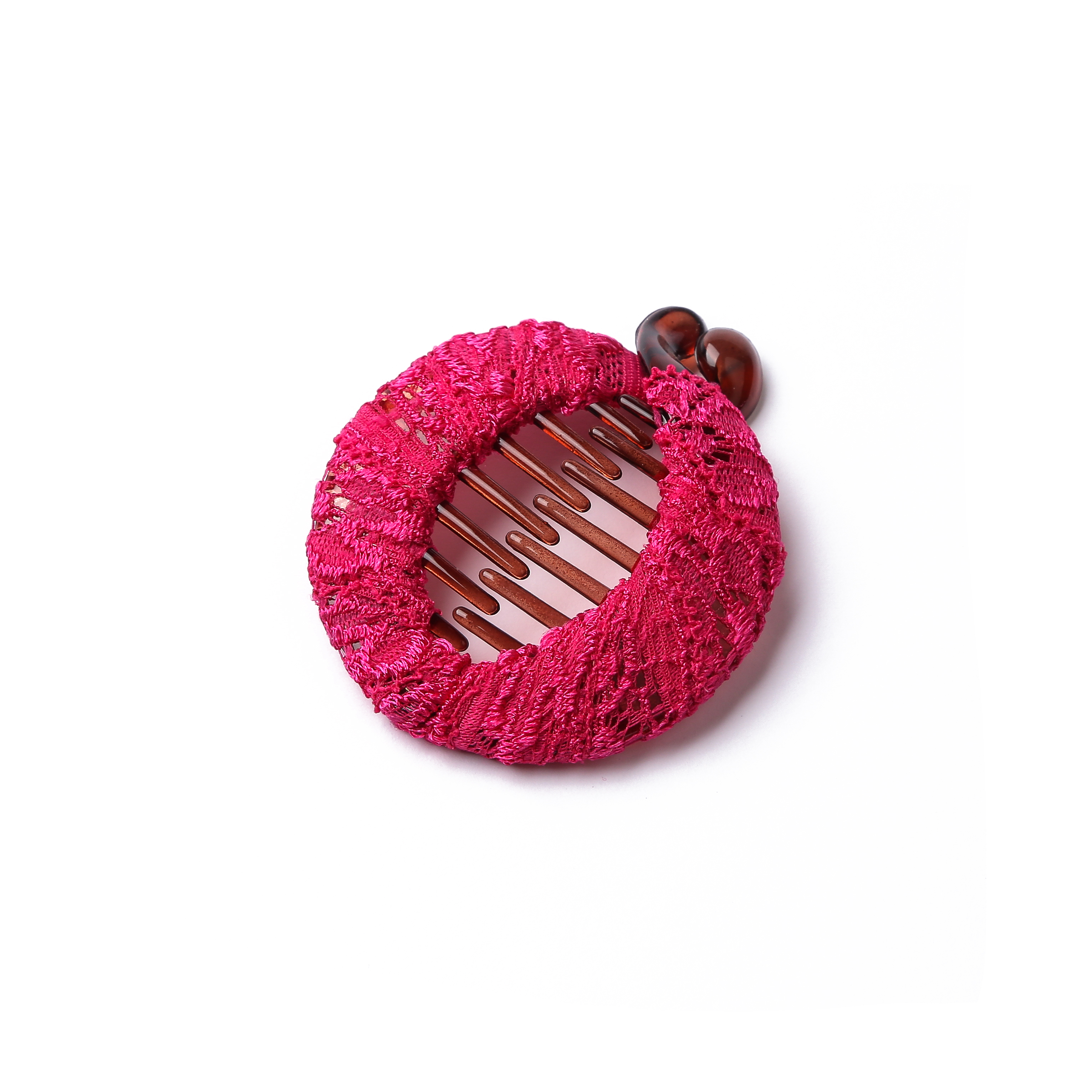 Prettyou 2.5 "/5Cm Moeiteloze Schoonheid Diverse Side Kammen Paardenstaart Haar Clip Kam Pin Ronde Banana Clips Voor vrouwen: Bordeaux