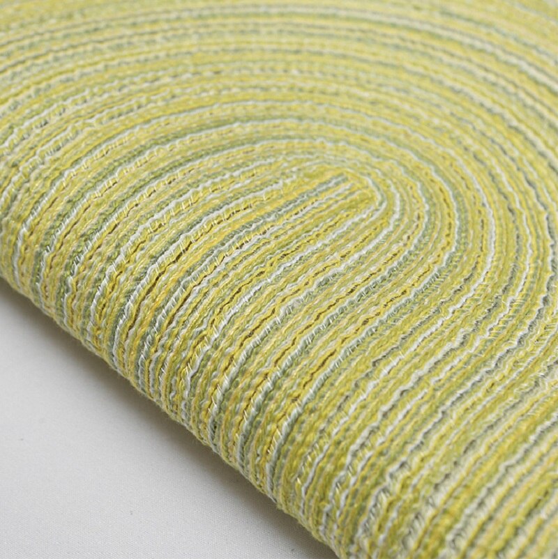 Inyahome Round Oval Placemats for Dining Table Set of 6 Farmhouse Dining Table Outdoor Placemat for Patio Table Boho Kitchen Acc