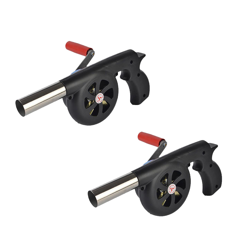 Outdoor Draagbare Handblazer Huishoudelijke Barbecue Houtskool Verbranding Blower Barbecue Fan Bbq Tools Camping Barbecue Accessoires: YELLOW