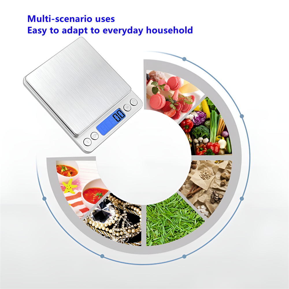 Báscula de cocina Digital 500/1kg/2kg/ 3kg báscula de joyería pequeña báscula de alimentos peso Digital gramos y Oz báscula Digital de gramos