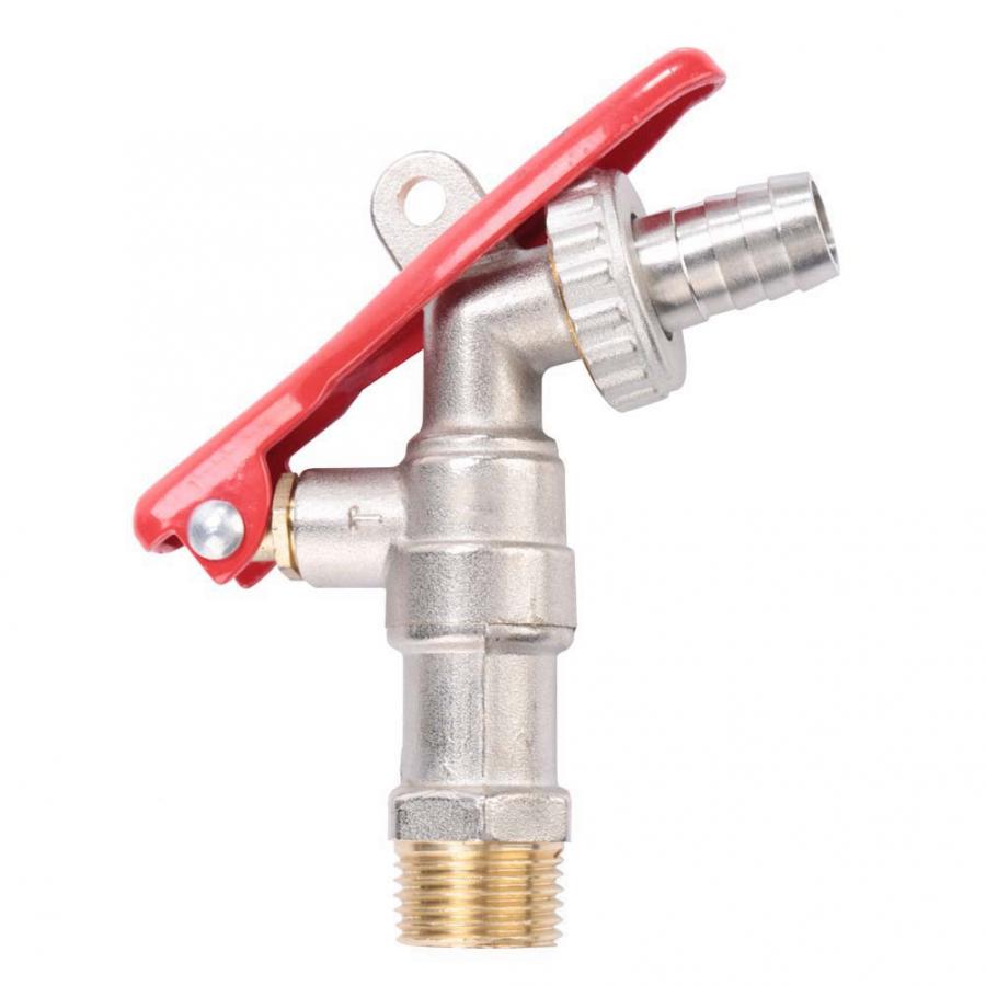 Ball Valve Brass 1/2" Thread Water Tap Lockable Faucet Home Outdoor Garden Tool Valve