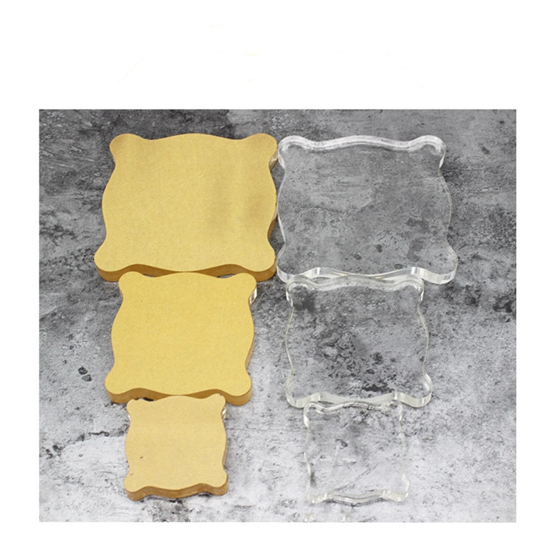 1PC Clear Stamps Acrylic Block For Transparent Stamp Acrylic Pad DIY Scrapbooking Decoration Tools For School Office Supply