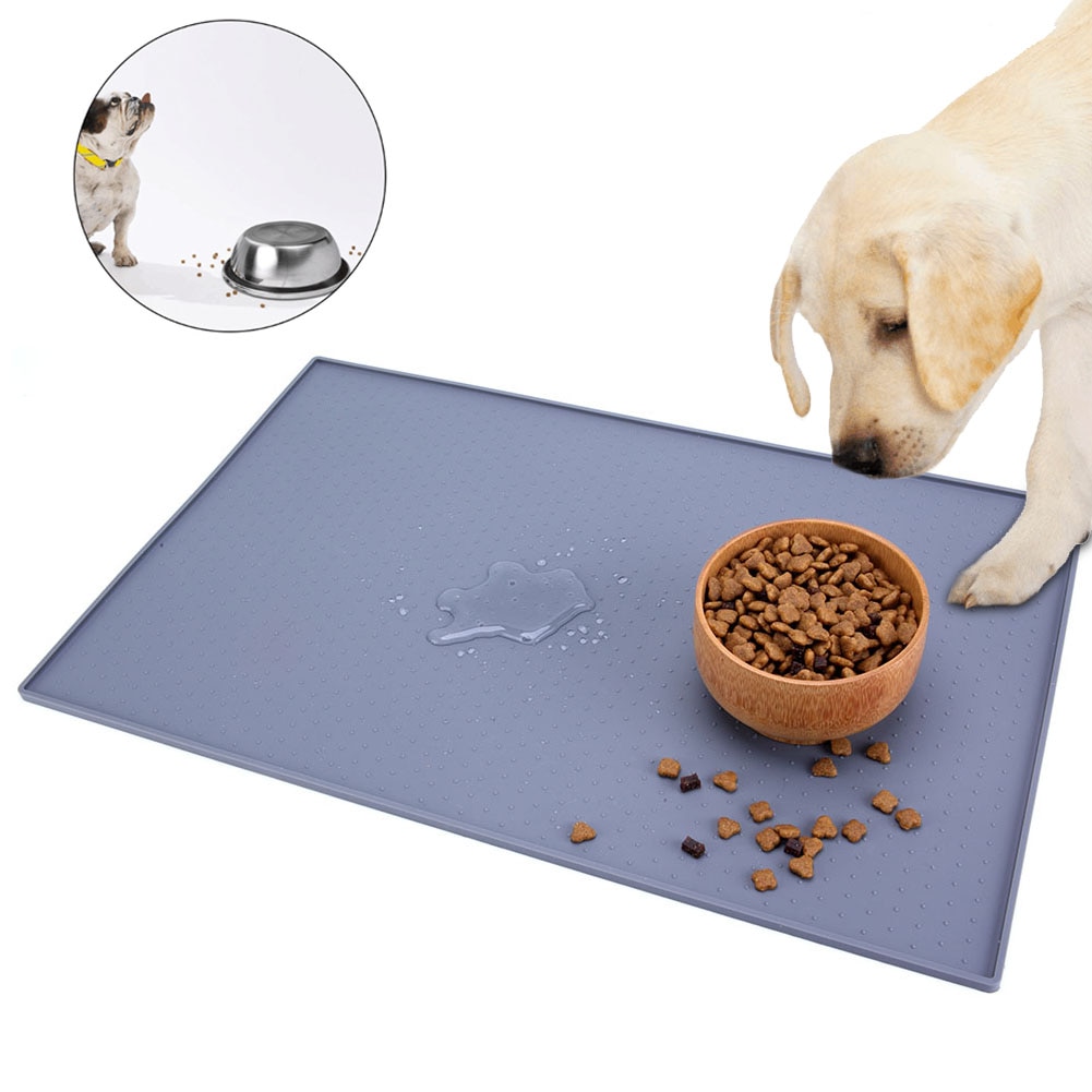 1pc vandtæt kæledyrsmåtte til hundekat silikone kæledyrsfoder pad skål drikkemåtte hundefodring placemat let vask