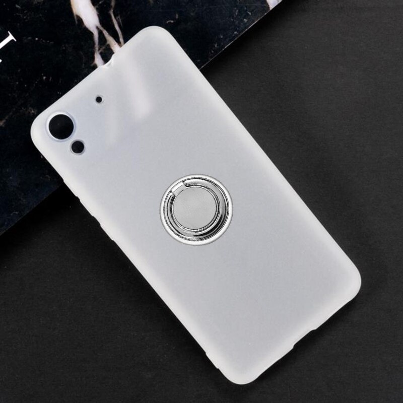 Voor Huawei Y3 Ii Y3II Terug Ring Holder Bracket Telefoon Case Smartphone Tpu Soft Silicone Cover: Ring Case White