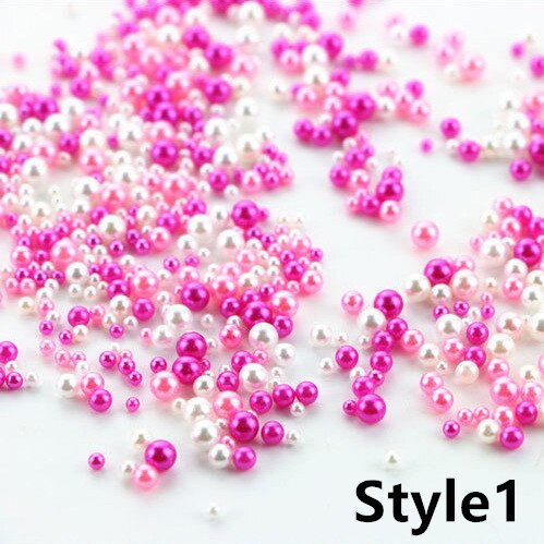 1Pack Abs Parel Mold Vullen Gereedschap Veelkleurige Kralen Filler Voor Diy Epoxyhars Mal Accessoires Nail Art Versieren Gereedschap: Style1  about 500Pcs