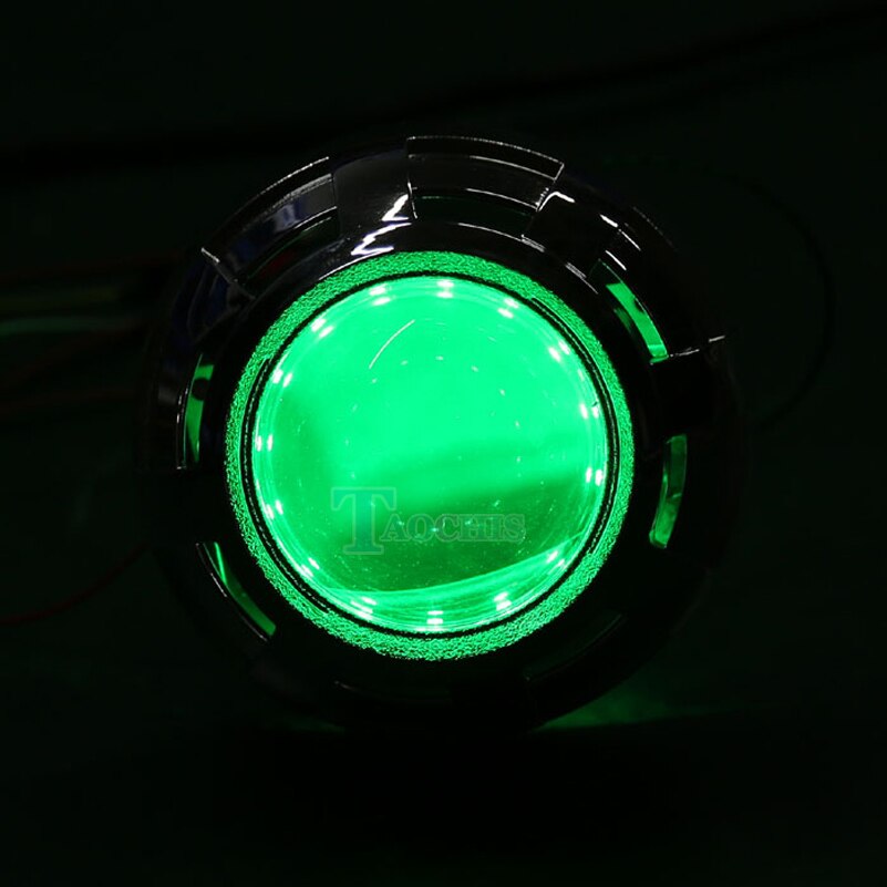 Demone occhio ah Condotto La Luce Gli Occhi del Diavolo per 3 Testa dell'automobile Da 2.5 Pollici Lente del Proiettore della luce Del Motociclo xeno nascosto Hella Q5 WST 360 Gradi SMD