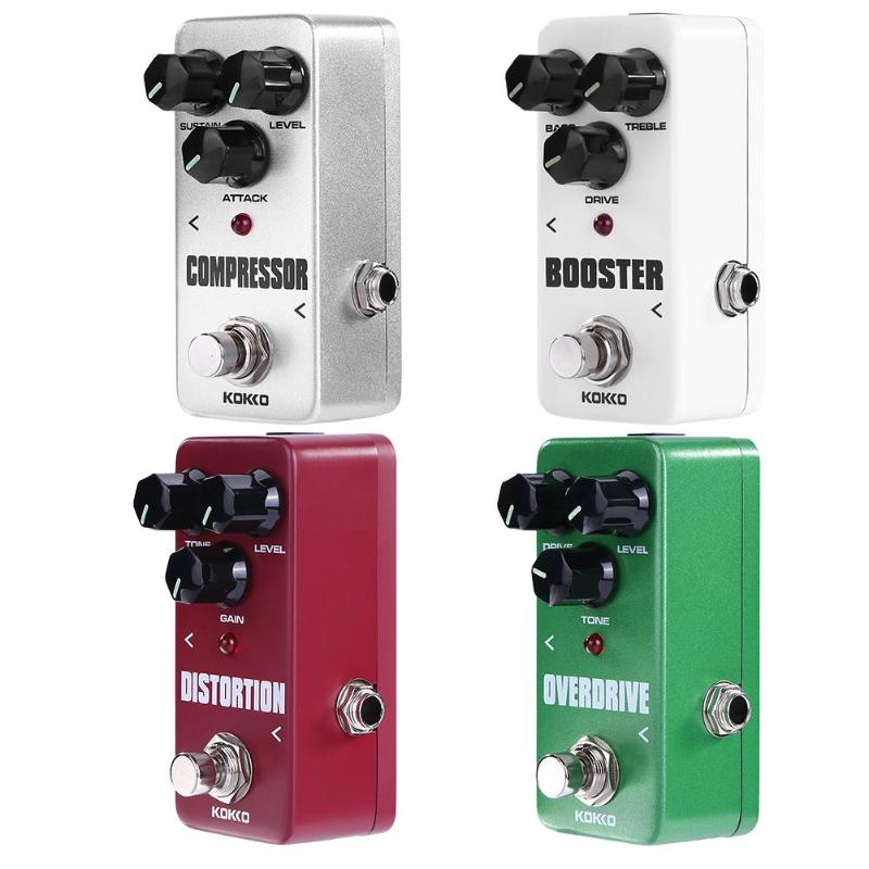 KOKKO Guitar Pedal Effect Compressor Booster Distortion Overdrive Electric Bass Guitar Effects True Bypass Musical Instruments