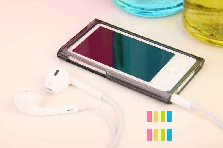 Case Voor Ipod Nano 7 Cover Candy Kleur Soft Tpu Siliconen Case Voor Apple Ipod Nano 7 7th Generatie Case: Black