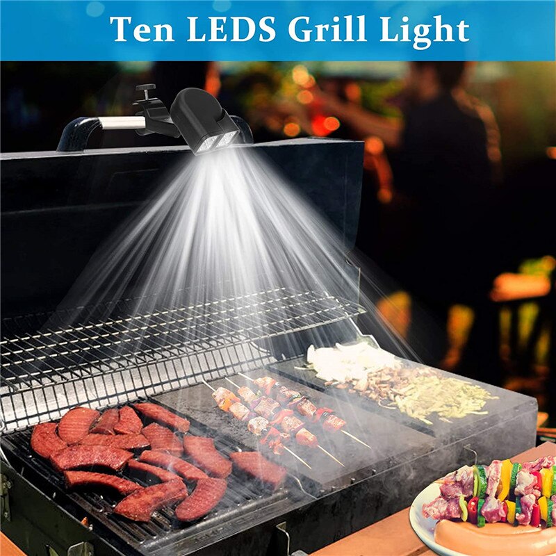 Smart Touch Grill Light Led Portable Bbq Flashlight Lamp Outdoors Grill For Lighting With Handle Mount Clip For Barbecue Tool
