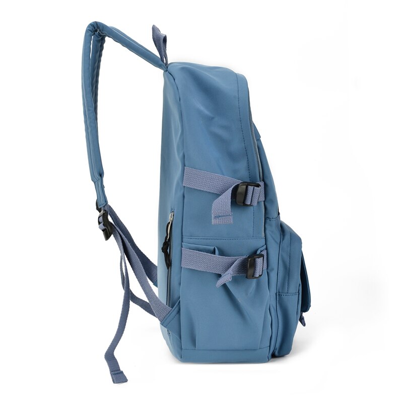 Crossten waterproof nylon women's backpack girls' travel high capacity student bookbag men's black laptop backpack
