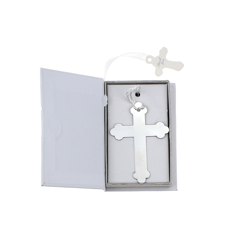 10 pcs Silver Cross Bookmark in Book Religious Party Giveaway For Guest Boys Girls First Communion Souvenir