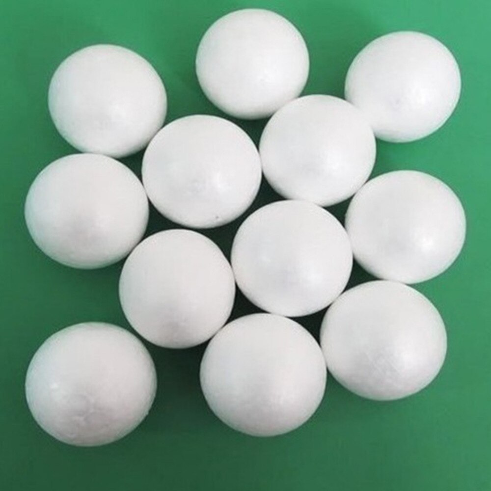 10 st 8cm på gör-det-själv natal gör-det-själv pärlor leksaker boll dekor tillbehör sfärer dekor hantverk modellering polystyren frigolit skumboll