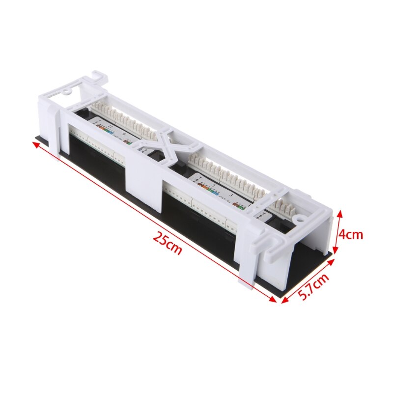 12 Port CAT5 CAT5E Patch Panel RJ45 Networking Wall Mount Rack Mount Bracket X7JC