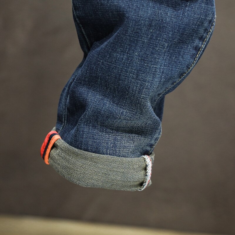 Autumn Winter Mens Jeans Soft Cosy Straight Slim Fit Casual Trousers Male Tencel Fabric Men Pants Jeans for Men,950