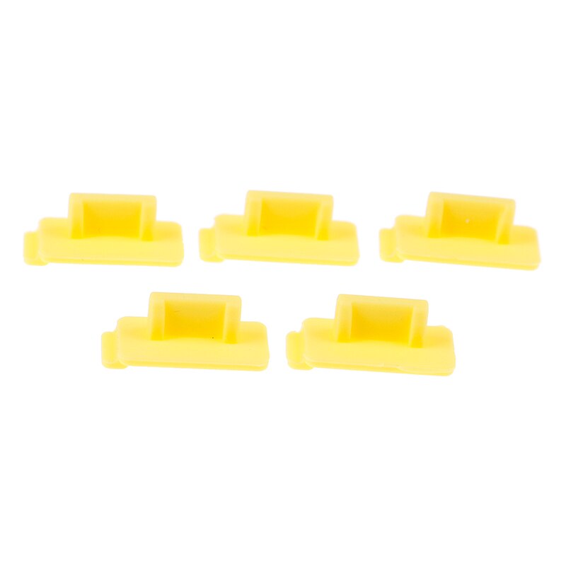 5 PCS Port Charger Cover Jack Interface Dustproof Prevention For PC Notebook Standard USB Dust Plugs: 5pcs Yellow