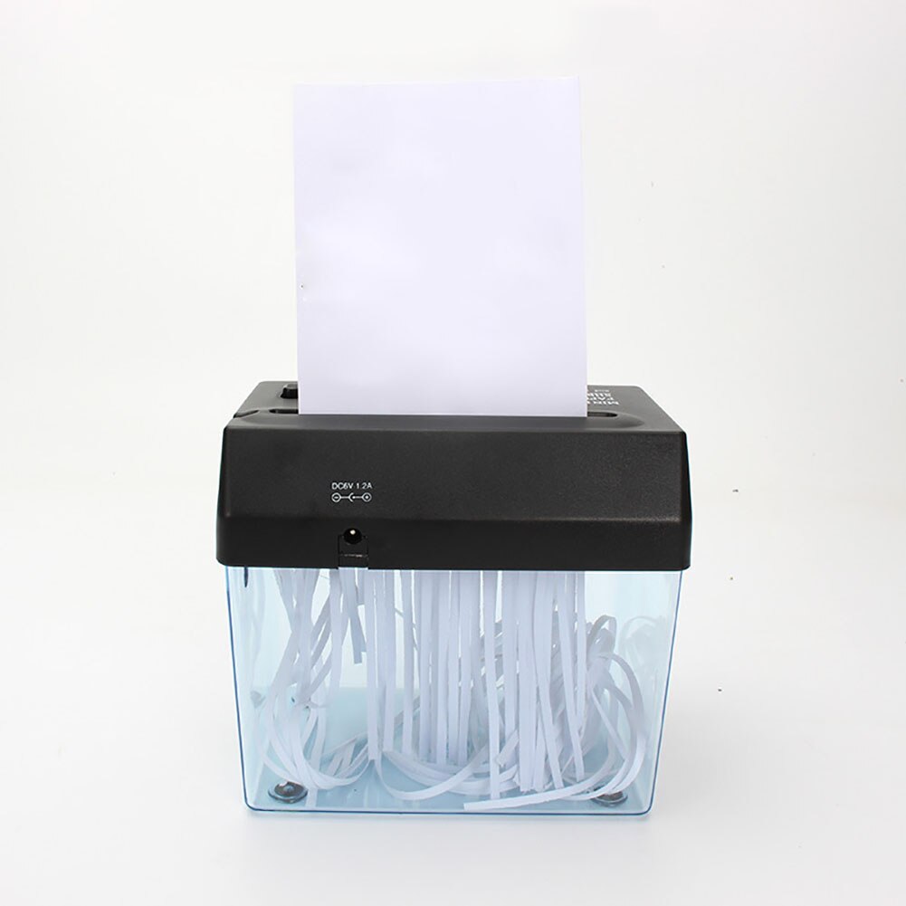 A6 dobrado a4 dupla-purpose mini papel portátil usb shredder com abridor de carta máquina de corte área de trabalho tira escola wastebasket