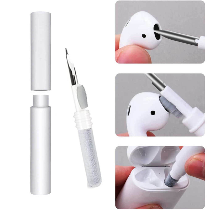 Bluetooth-Kopfhörer-Reinigungsstift für Airpods Profi 3 2 1, Reinigungsset, Bürste für kabellose Kopfhörer, Ladekoffer, Reinigungswerkzeuge