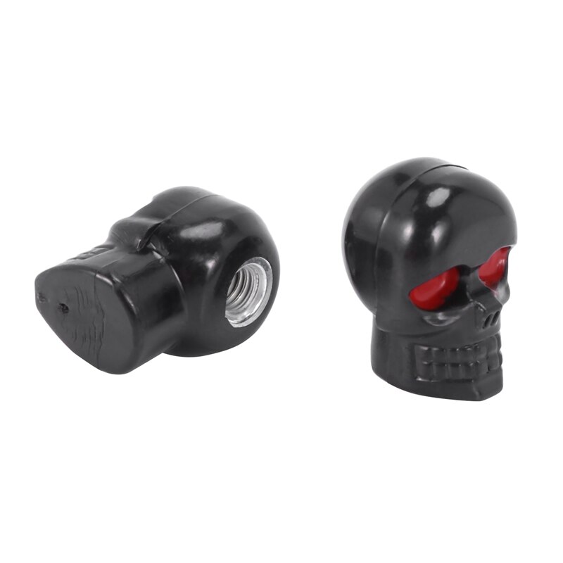 2 Pair Motorcycle Skull Number Plate Frame Screws Fitting Screw Black