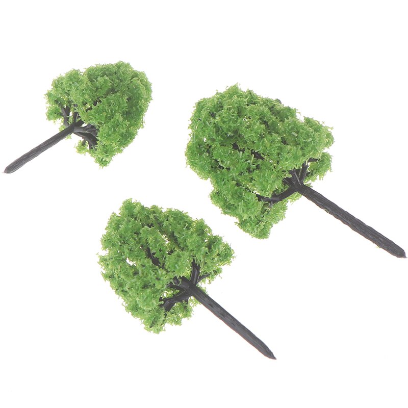 10Pcs Schaal Architectonisch Model Bomen Railroad Layout Tuin Landschap Landschap Miniaturen Tree Building Kits Speelgoed Voor Kinderen