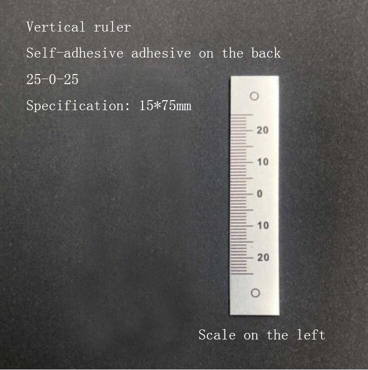 1PC Degree Angle Plate Scale Ruler Center Ruler Self-Adhesive Ruler Paste Middle Point Scale Ruler Aluminum Alloy Viscose Ruler: black