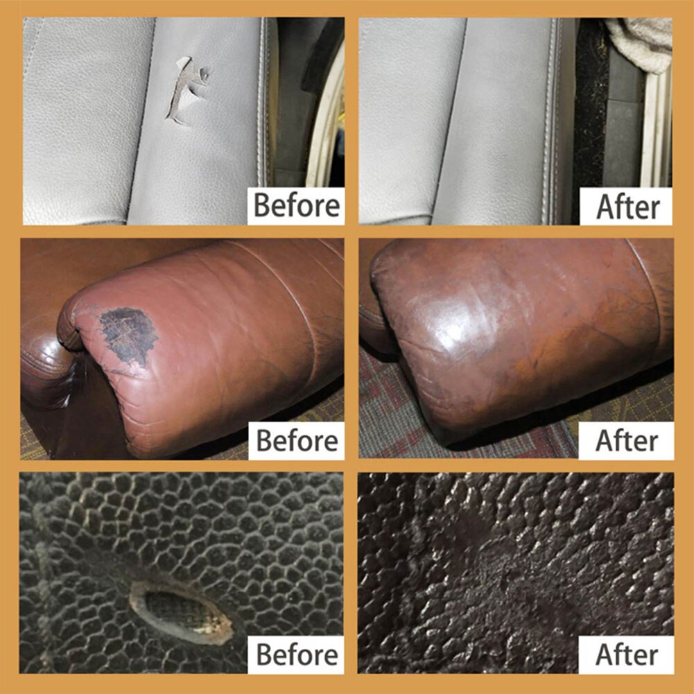Car Leather Repair Liquid Car Leather Seat Repair Kit Leather Vinyl Repair Kit For Holes Cracks Patches Car Repairing