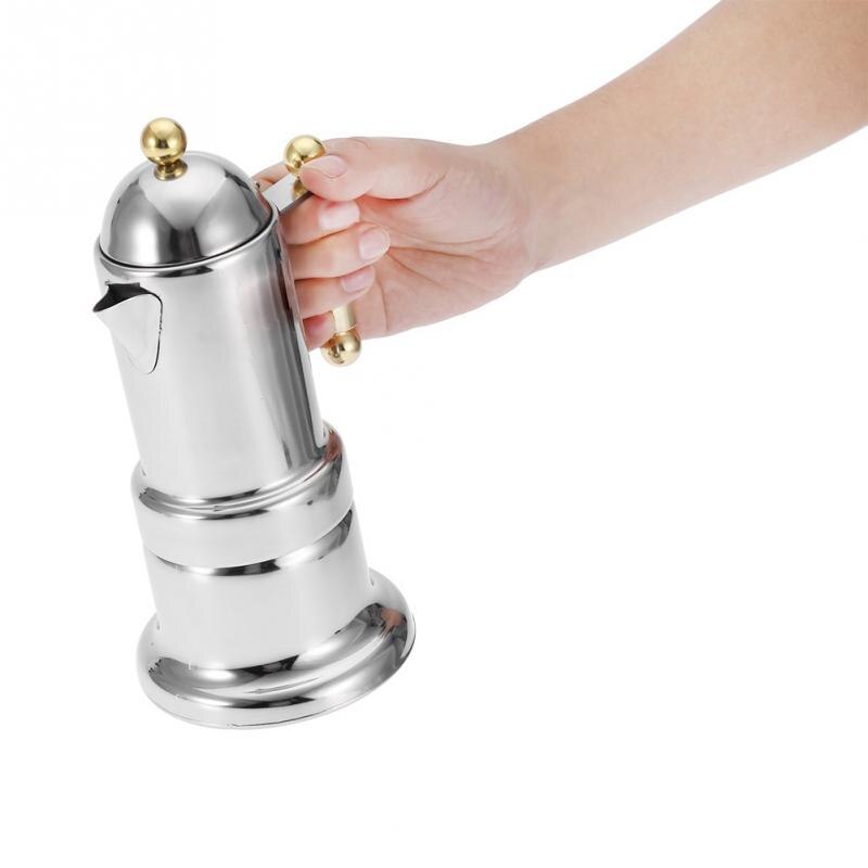 Orton Moka Topf Für 4 Tassen – Espressokanne Im Kubanischen Stil, Aus Aluminium, Für Italienischen Kaffeegenuss – Klassischer Herdkaffee Espresso Kocher