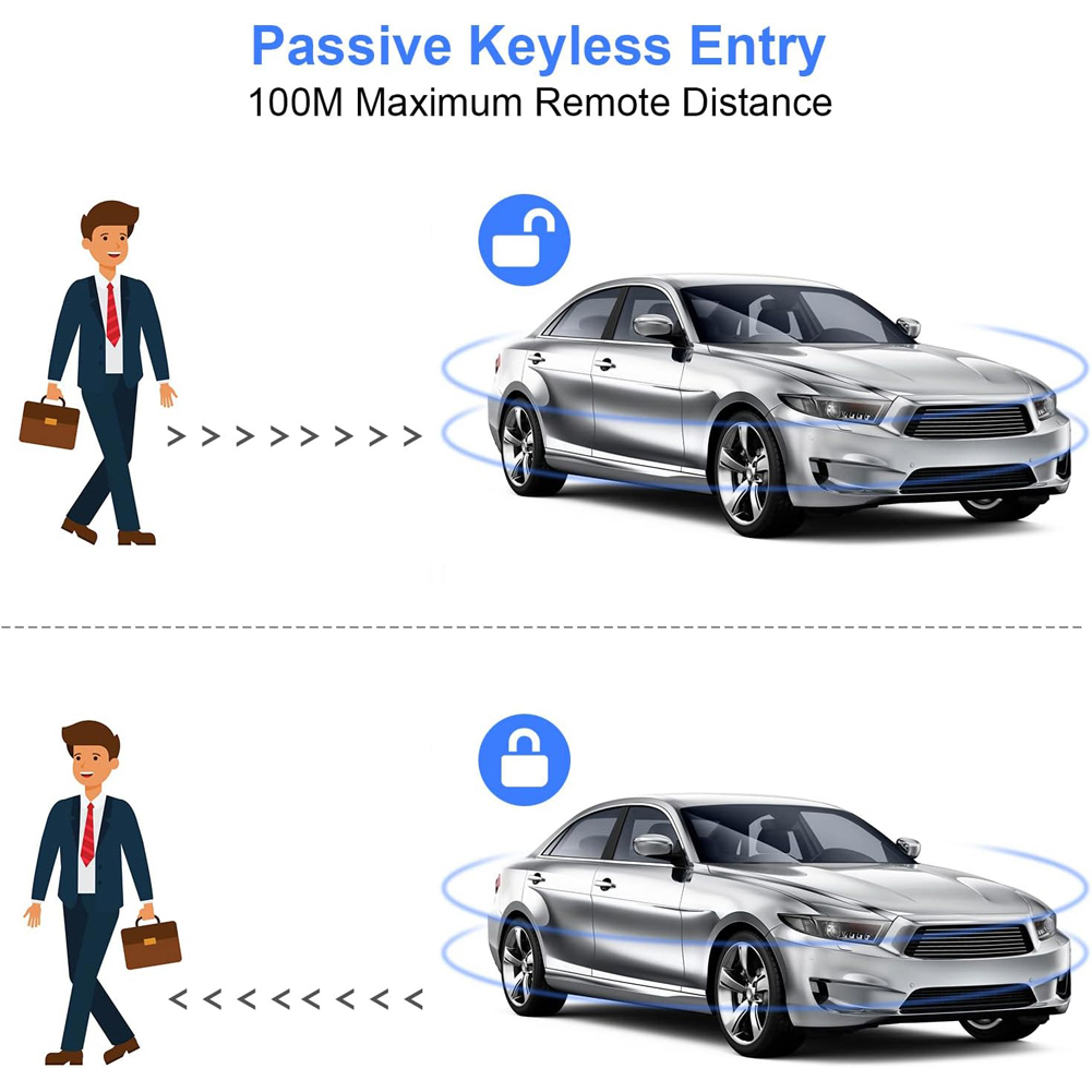 Universal Car Auto Burglar Alarm Protection Programmable Remote Control Door Lock Vehicle Keyless Entry System Anti-Theft System