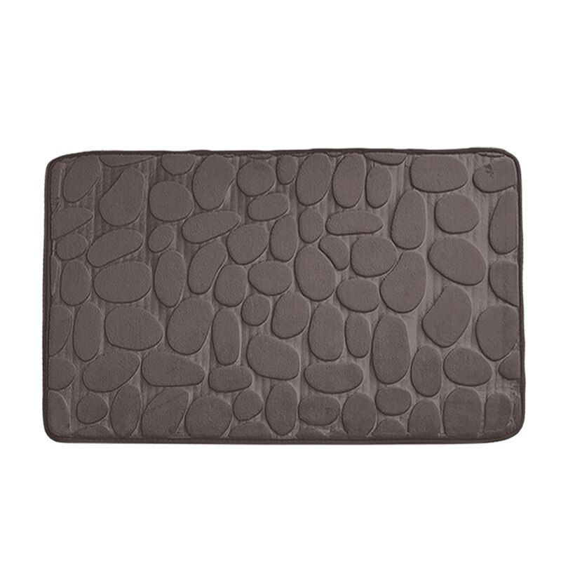 Badmat Coral Fleece Badkamer Tapijt Wateropname Non-Slip Memory Foam Absorberende Imitatie Konijnenbont Vloer Mat: Brown B